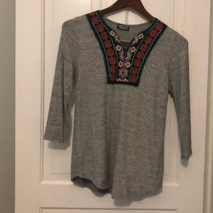 Papermoon Gray Aztec Top